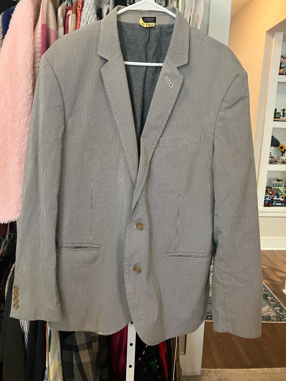 J. Crew Light Gray Men’s Blazer - Seersucker Texture